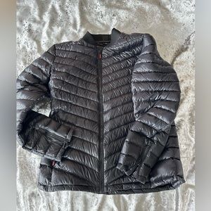 BMW black soft down jacket in size M